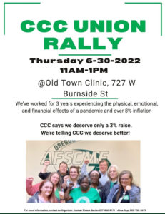 CCC 6/30/22 Rally Flyer