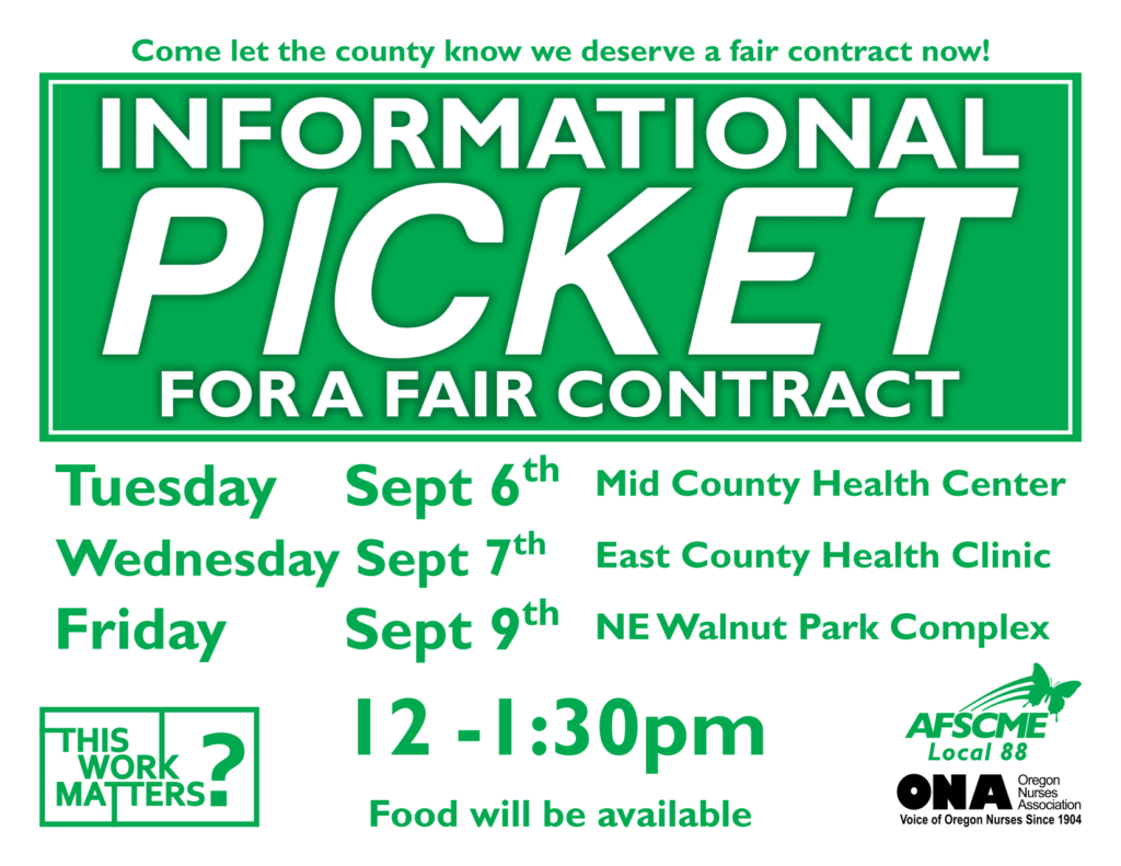 Informational picket flyer 9 2022