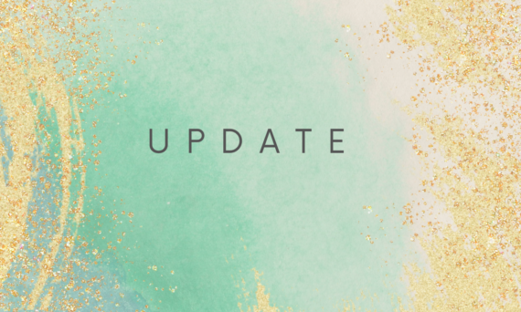 Text: Update on colorful background