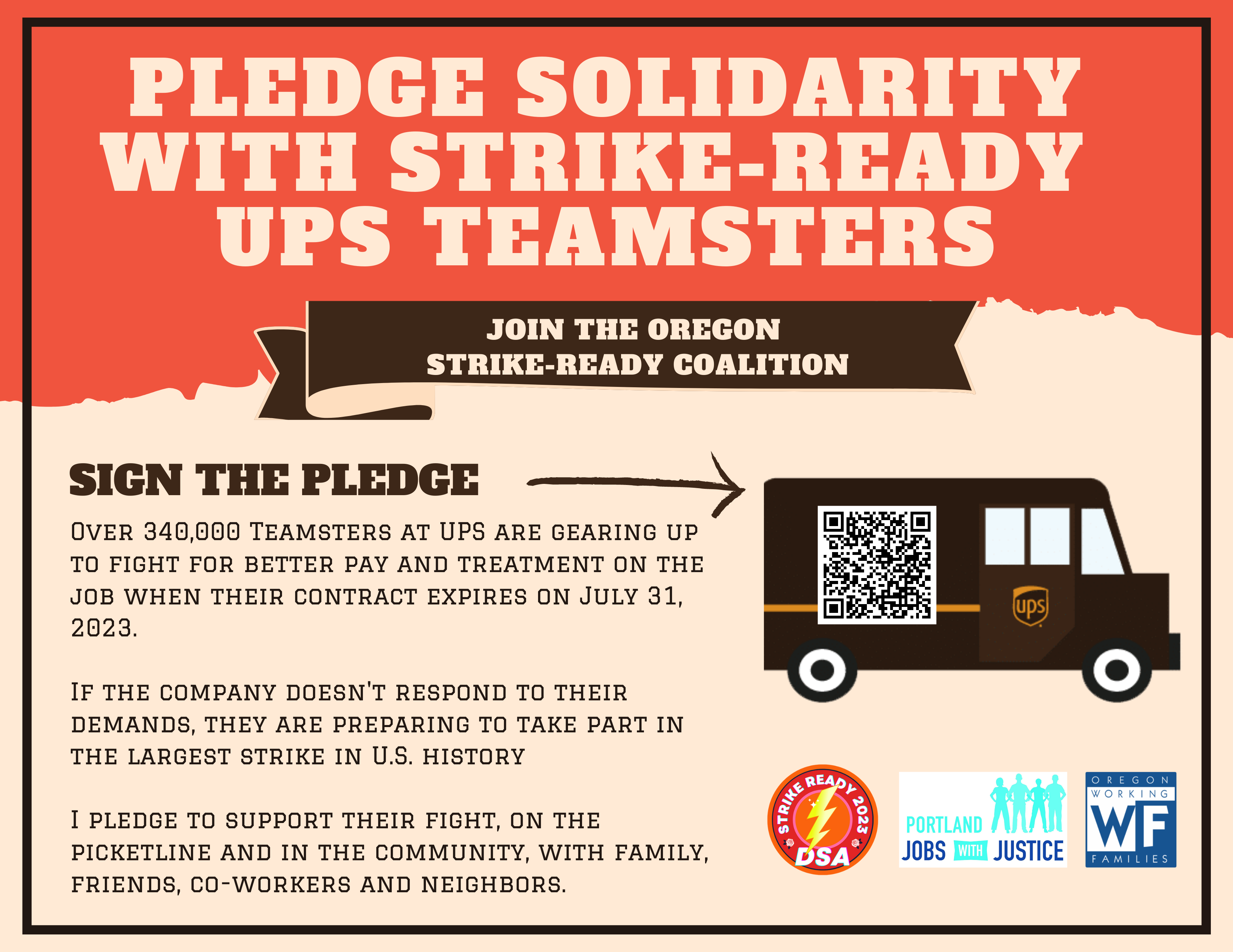 Pledge Solidarity with Strikeready UPS Teamsters AFSCME Local 88