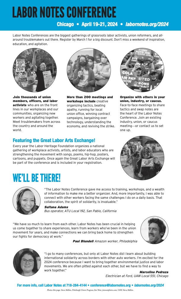 Labor Notes Conference April 1921, 2024 AFSCME Local 88